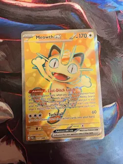 Meowth ex 107/088 Perfect Order 170 HP Ultra Rare Full Art Holo - Image 1