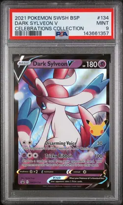 Dark Sylveon V 134 Celebrations Collection Swsh Black Star Promo Pokemon PSA 9 - Image 1