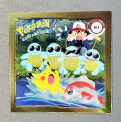 Squirtle Squad Group Shot R14 Gold Holo - Series 1 - Pokemon Artbox Sticker - Image 1