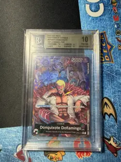 BGS 10 GEM Donquixote Doflamingo OP04-019 Leader Alt Art 2023 One Piece English - Image 1