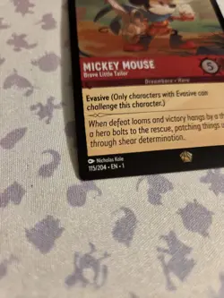Disney Lorcana Mickey Mouse Brave Little Tailor 115/204 First Chapter Cold Foil - Image 3