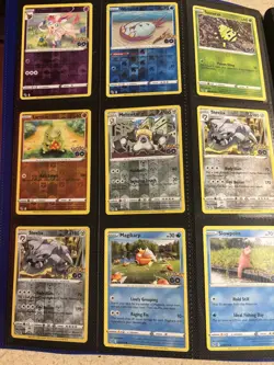 REVERSE HOLO POKEMON GO BINDER PAGE FRENZY (9ct) cards from mixed sets - Image 1