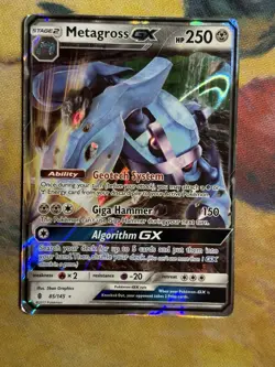 Metagross GX 85/145 SM Guardians Rising Full Art Ultra Rare Pokemon Card - Image 2