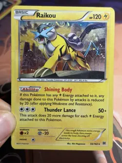 Raikou 55/162 XY BREAKthrough Holo Rare Pokemon Card MP HP - Image 3