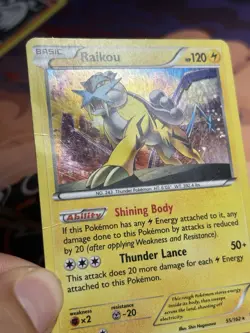 Raikou 55/162 XY BREAKthrough Holo Rare Pokemon Card MP HP - Image 4