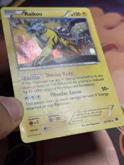 Raikou 55/162 XY BREAKthrough Holo Rare Pokemon Card MP HP - Image 5