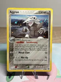 Aggron 1/108 Holo Rare 2007 Ex Power Keepers Pokemon Single Card Vintage HP - Image 1
