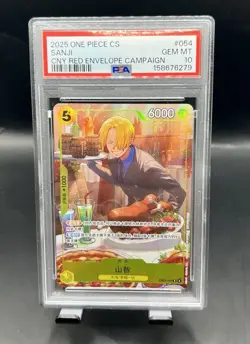 Sanji EB02-054 Chinese Red Envelope Campaign One Piece Promo Card PSA 10 - Image 1