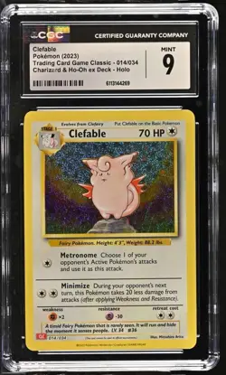 2023 Trading Card Game Classic #014/034 Clefable CGC CGC 9 SN6113144269 - Image 1