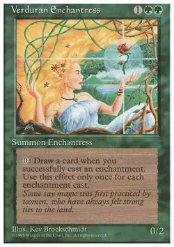 MTG VERDURAN ENCHANTRESS PLAYED - INCANTATRICE VERDE DEI BOSCHI - 4TH - MAGIC - Image 1