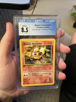 Pokemon TCG Blaine's Growlithe Gym Heroes 35/132 Regular 1st Edition Uncommon - Image 1