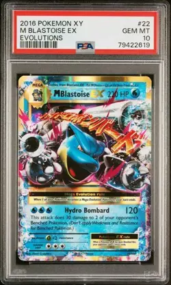 M Blastoise EX 22/108 Pokemon PSA 10 GEM MT XY Evolutions Ultra Rare Holo - Image 1
