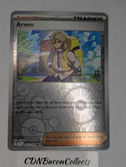 Arven 166/198 Uncommon Scarlet & Violet Pokemon Reverse Holo Near Mint - Image 1