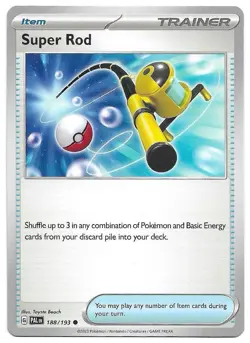 Super Rod 188/193 Common Paldea Evolved Pokemon Near Mint - Image 1