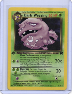 Dark Weezing 14/82 HP Team Rocket Holo Rare Pokemon Unlimited Holo - Image 1