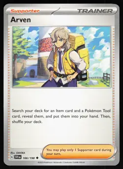 Arven 166 198 UC Scarlet & Violet Pokemon Near Mint - Image 1