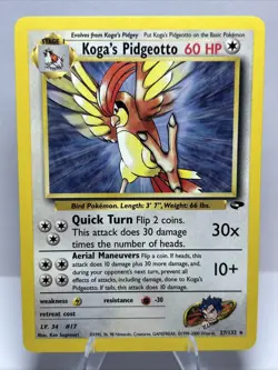 Koga's Pidgeotto 27/132 Gym Challenge Rare NM/vintage WOTC - Pokemon TCG - Image 1