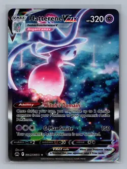 Hatterene VMAX GG47/GG70 Holo VMAX Rare Crown Zenith Galarian Gallery Pokemon NM - Image 1