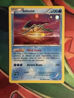 Suicune 30/122 (Cosmos Holo) XY Breakthrough Blister Exclusives Pokemon LP SWIRL - Image 2