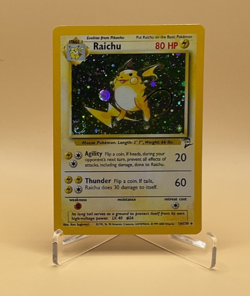 Pokemon base set 2 Raichu 16/130 LP Swirl - Image 2