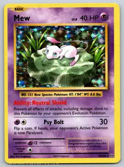 Mew 53/108 Holo Rare Evolutions Pokemon Holo NM - Image 1