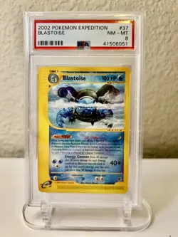 2002 Pokemon Expedition - Blastoise #37 - PSA 8 - Image 1