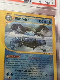 2002 Pokemon Expedition - Blastoise #37 - PSA 8 - Image 2