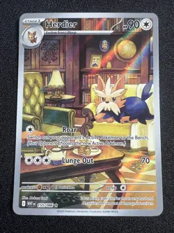 Herdier 155/086 Pokemon White Flare Illustration Art Rare NM - Image 1