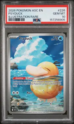 2026 POKEMON ASC EN-ASCENDED HEROES #226/217 PSYDUCK ILLUST RARE HOLO PSA 10 - Image 1