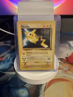 Pokemon Black Star Promo Pikachu #4 Kids' WB Movie Collectible Rare 🔥 WOTC - Image 1