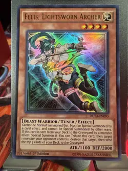 YUGIOH ~ FELIS LIGHTSWORN ARCHER ~ 1ST EDITION ULTRA RARE ~ BLLR-EN043 - Image 1