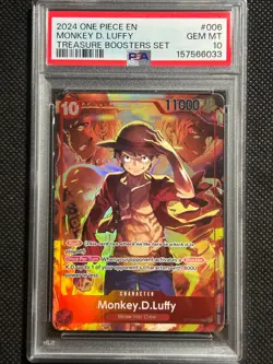 One Piece Monkey D Luffy Treasure Boosters Set ST10-006 PSA 10 Gem Mint - Image 1