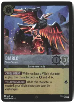 Disney Lorcana TCG Diablo Stone Servant 196/204 Foil Wilds Unknown - Image 1