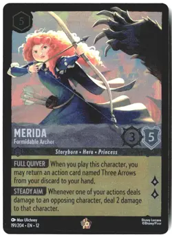 Disney Lorcana TCG Merida Formidable Archer 191/204 Foil Wilds Unknown - Image 1