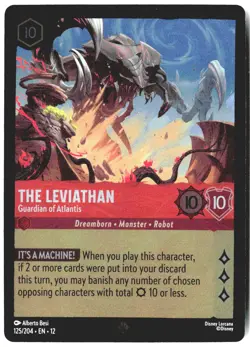 Disney Lorcana TCG The Leviathan Guardian of Atlantis 125/204 Foil Wilds Unknown - Image 1