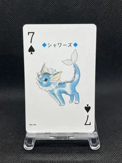Vaporeon Pokemon Trump Playing Card Silver Lugia Back Nintendo Japanese - Image 1