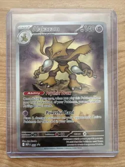 Pokemon Alakazam 009/165 MEW Illustration Rare Holo NM Pokemon Card 2025 - Image 1