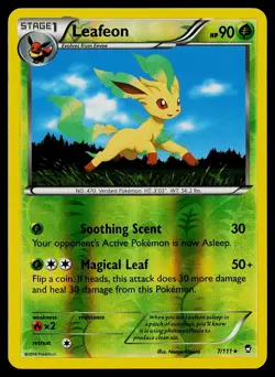 Pokemon Card Leafeon 7/111 Furious Fists Reverse Holo Rare - Image 1