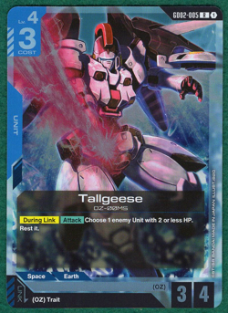 Tallgeese - Dual Impact GD02-005 - Gundam Card Game TCG Card - Image 2
