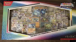 Pokemon TCG Prismatic Evolutions Lucario Ex + Tyranitar Ex Premium Collection - Image 1