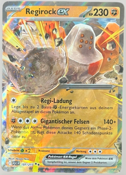 Pokemon Karte:Regirock EX 107/217 Erhabene Helden Near Mint Deutsch DR - Image 1