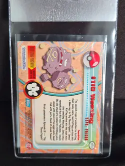 WAG CERTIFIED LP+ Weezing Rainbow Foil Topps Pokemon TV Animation Series 2 #110 - Image 2