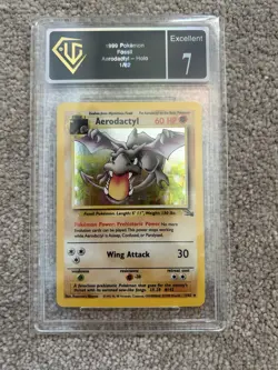 Wizards of the Coast Pokemon TCG Aerodactyl Fossil Holo Rare 1/62 UGC 7 - Image 1