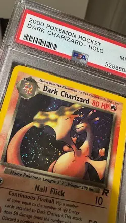 SWIRL PSA 9 DARK CHARIZARD 4 ROCKET HOLO UNLIMITED HOLO POKEMON MINT - Image 5