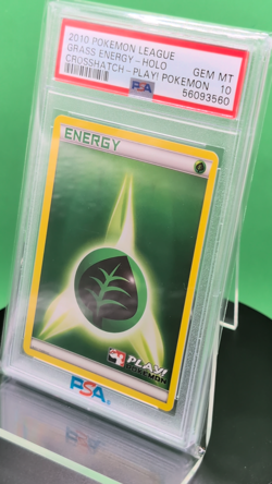 PSA 10 Grass Energy Holo Crosshatch PLAY! POKEMON Trio Season Promo 2010 English - Image 2