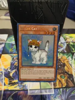 Rescue Cat RA02-EN001 Quarter Century Secret Rare 1st Edition Yugioh - Image 1