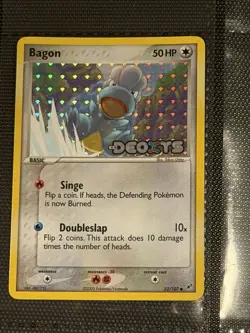 Pokemon TCG Bagon 52/107 Reverse Holo ex Deoxys Stamped LP - Image 1