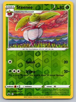 Steenee 014/198 Uncommon Chilling Reign Pokemon Reverse Holo Near Mint - Image 1