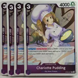 4x Charlotte Pudding R OP08-067 - Two Legends - One Piece TCG (Playset) - Image 1