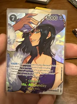 Bandai One Piece Ms. All Sunday SP SR Foil OP14-084 The Time of Battle EN - Image 1